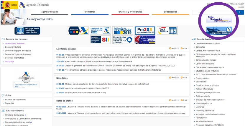web de la AEAT